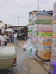 Grote markt; matrassen winkeltje