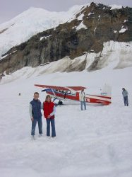 Talkeetna - rondvlucht met een C185 langs mount McKinley; geland op een gletsjer op 6000ft hoogte