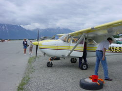 Vliegen met een C172 van Mustang Aviation