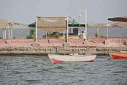 Faiyum - Qarum meer; vissersboten