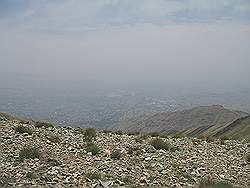 Tochal tele cabin - uitzicht over Teheran