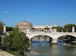 Rome - Rivier de Tiber en Isola Tiberina