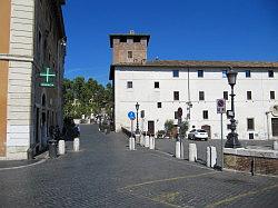 Rome - Rivier de Tiber en Isola Tiberina