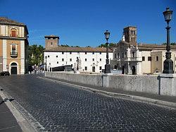 Rome - Rivier de Tiber en Isola Tiberina