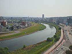 Kumamoto - uitzicht vanuit hotelkamer