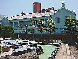 Nagasaki - Dejima; maquette van het vroegere Dejima