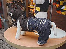 Harajuku - dierenwinkel met veel kleren voor de hond ......... spijkerbroek