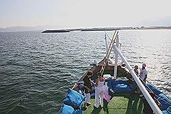 Musandam - boottocht; haven in zicht