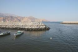 Musandam - boottocht; de haven van Dibba