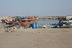 Musandam - boottocht; de haven van Dibba