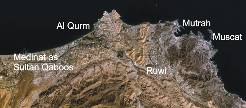 Kaart van Muscat