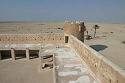 Al Zubara - uitzicht vanaf het dak van het fort