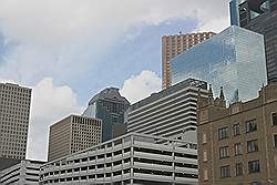 Het centrum van de stad Houston