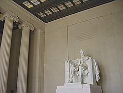 Het Lincoln Memorial - het beeld van Abraham Lincoln