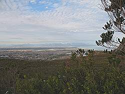 Uitzicht over Simon's Town en Kaapstad