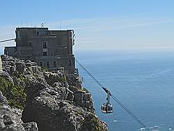 Tafelberg - kabelbaan; bergstation