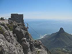 Tafelberg - kabelbaan; bergstation