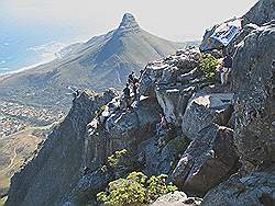 Tafelberg - abseilen; een van de hoogste afdalingen ter wereld