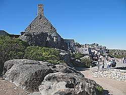 Tafelberg - gebouw boven op de Tafelberg