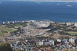 Signal Hill - stadion voor het wereldkampioenschap voetbal 2010 in aanbouw