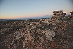 Kagga Kamma - avond gamedrive; mooie kleuren door de zonsondergang