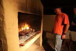 Cederberg - Mount Ceder resort; 's avonds barbequen bij het huisje