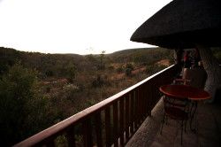 Shibula - ochtend safari; wakker worden op het terras met een kopje koffie