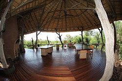 Madikwe - de Madikwe Safari Lodge; het terras
