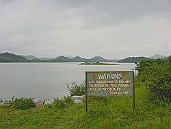 de Usuma dam; geen vervuiling toegestaan, want het is voor de drinkwater voorziening