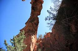 Sedona - Devils Bridge; een natuurlijke brug van onderaf gezien