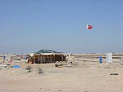 Tent met bankstellen - leuk om van het uitzicht te genieten