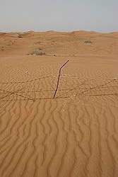 Landschap langs de weg van Hatta naar Dubai