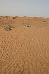 Landschap langs de weg van Hatta naar Dubai