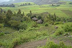 Lalibela - tussen het vliegveld en de stad