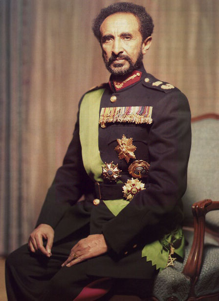 De vroegere keizer Haile Selassie van Ethiopië