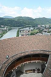 Kufstein -  de Kufsteiner Vesting - uitzicht over de Inn