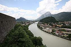 Kufstein -  de Kufsteiner Vesting - uitzicht over de Inn