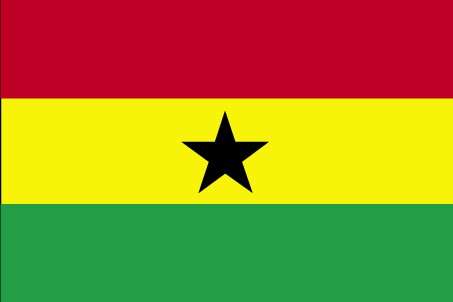 de vlag van Ghana