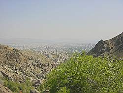 Darband street - uitzicht vanaf de berg