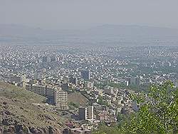 Darband street - uitzicht vanaf de berg