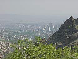 Darband street - uitzicht vanaf de berg