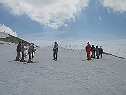 Tochal tele cabin - skihelling op 3750 m hoogte