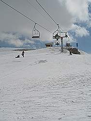 Tochal tele cabin - skihelling op 3750 m hoogte