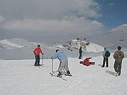 Tochal tele cabin - skihelling op 3750 m hoogte