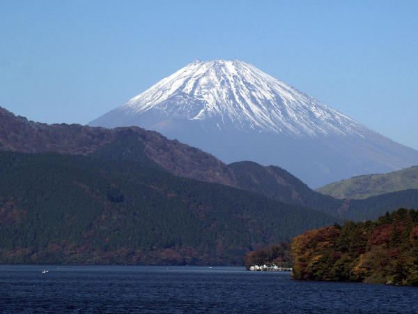 Hakone - het meer, deze keer met Mount Fuji