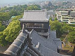 Kumamoto - Kumamoto castle; uitzicht vanaf observatiedek