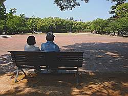 Nagasaki - Atomic Bomb park; daar waar de atoombom ontplofte