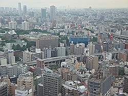 Minato - Tokyo tower; uitzicht vanaf het eerste observatiedek