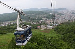 Otaru - de kabelbaan op Mt. Tengu-yama