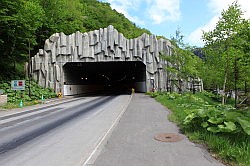 Sounkyo Gorge - lange tunnel met fietspad